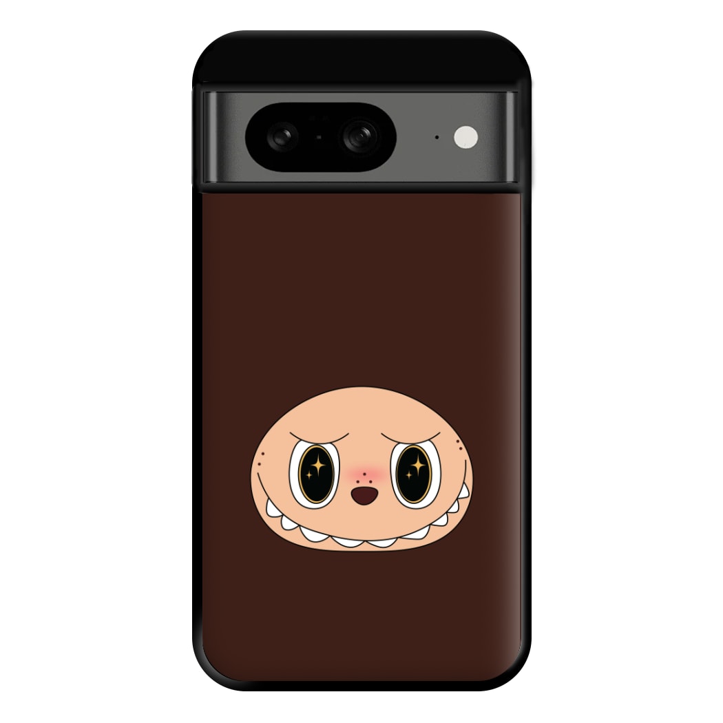 Cute Brown Monster Face Google Pixel 8 Case
