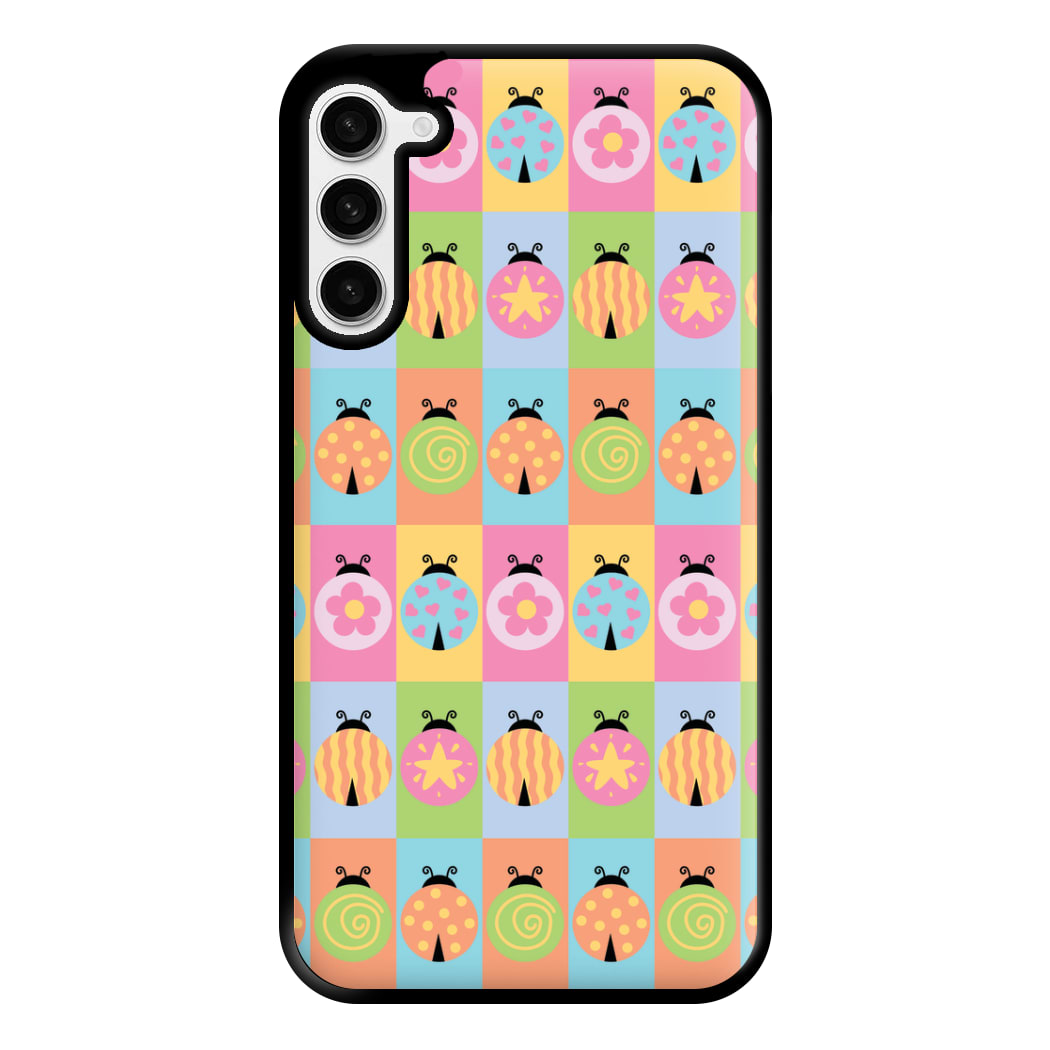 Cartoon Ladybugs Colourful Pattern Galaxy S23 Plus Case