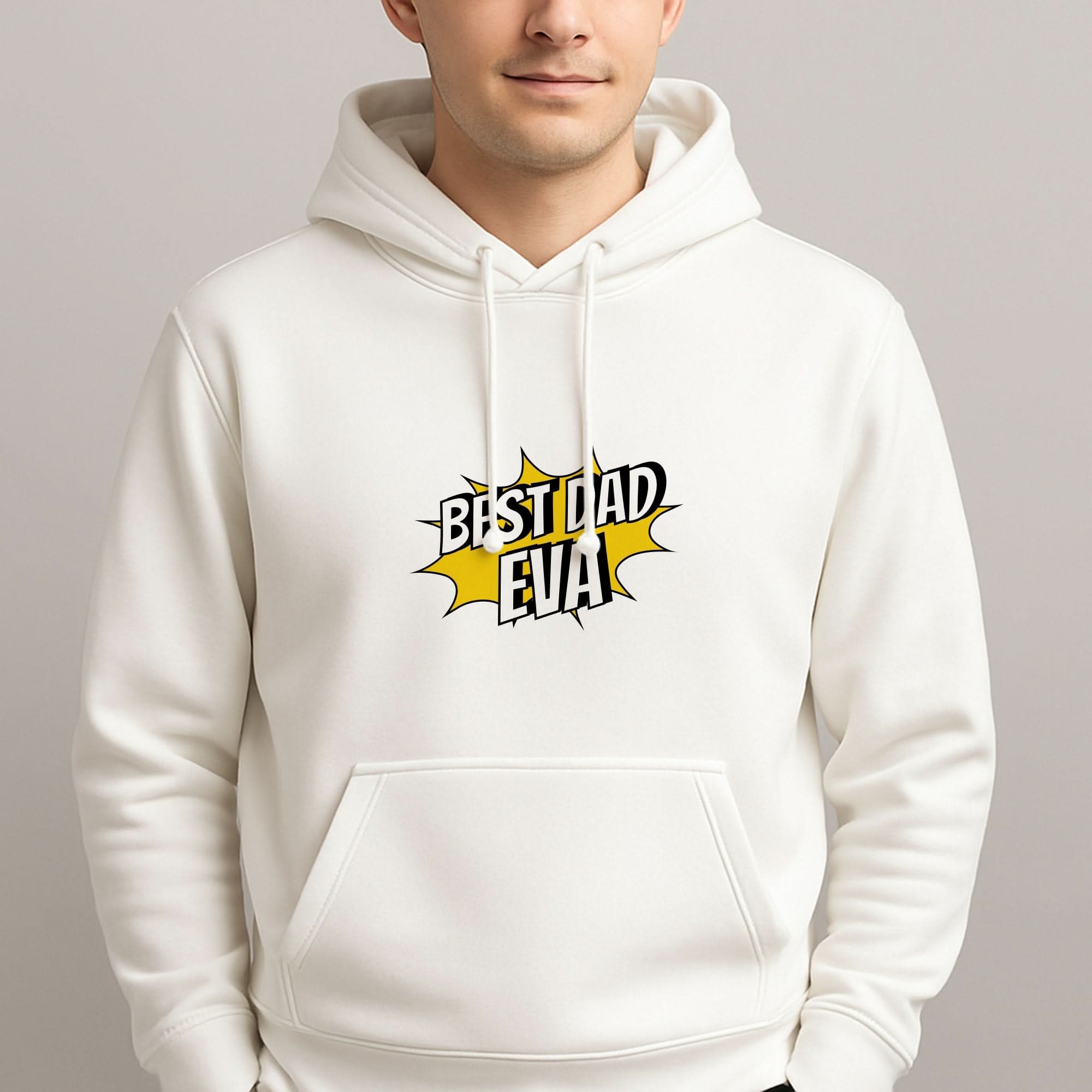 Comic Book Best Dad Eva Mens Hoodie