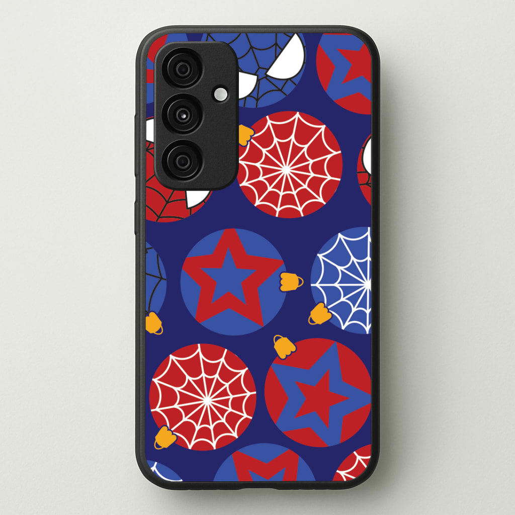 Spider Hero Baubles Pattern Galaxy A35 Case