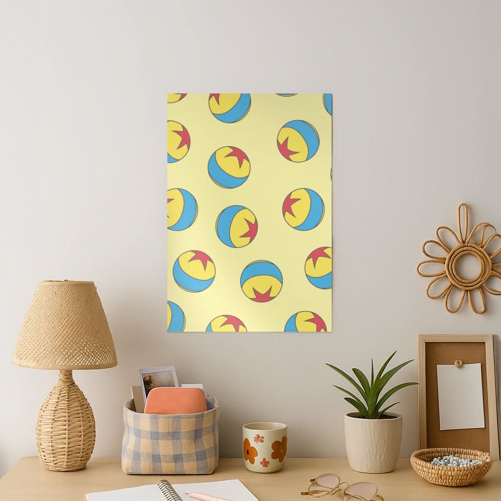A Story Of Toys Ball Pattern Art Print
