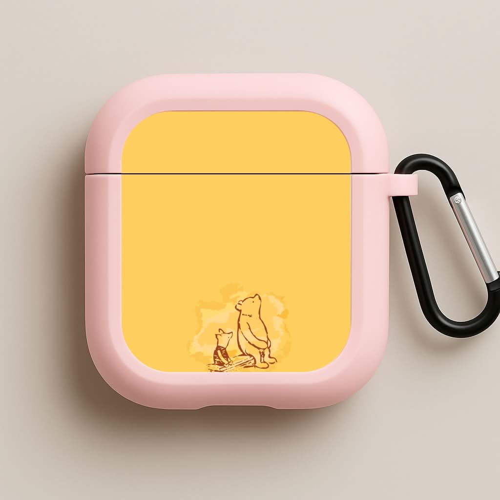 Winnie & Pig Pink AirPods Case