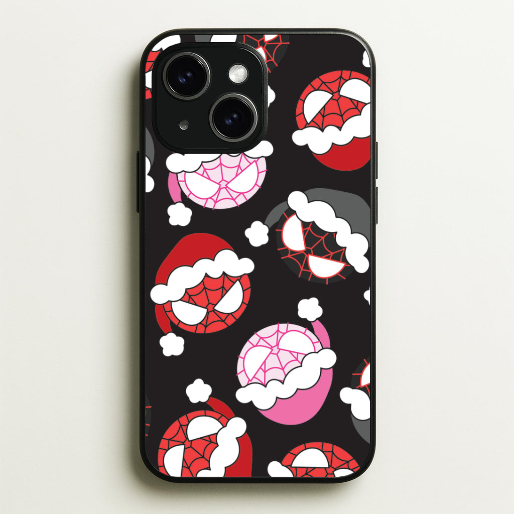 Spider Heroes Christmas Pattern iPhone 14 Case