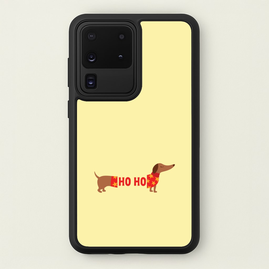 Christmas Jumper Ho Ho Dachshund Galaxy S20 Ultra Case