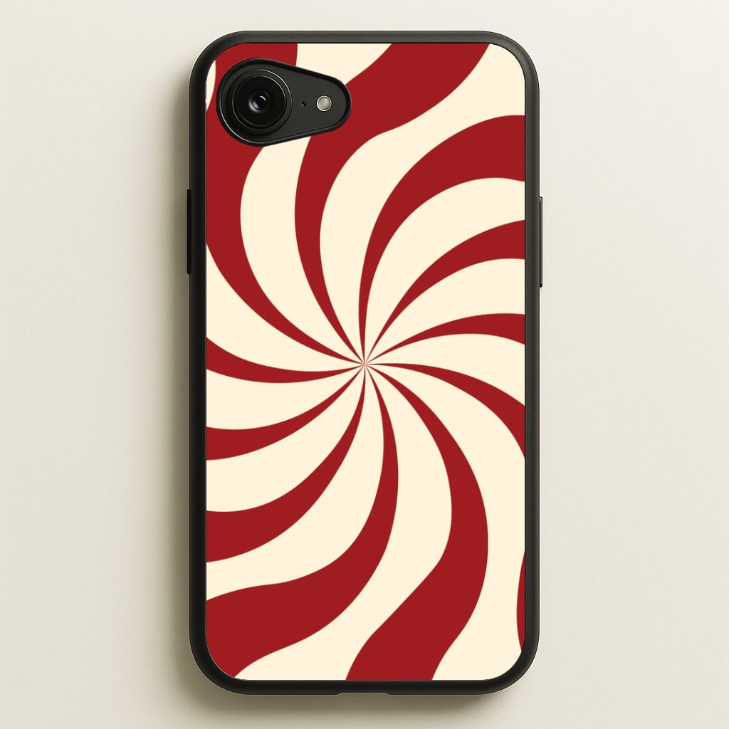 Peppermint Swirl Pattern iPhone 16e Case
