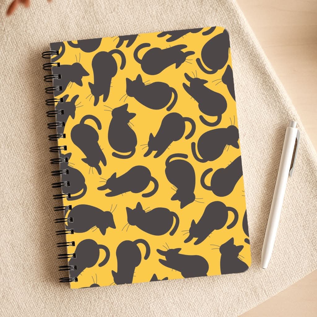 Black Cat Silhouettes Pattern Notepad