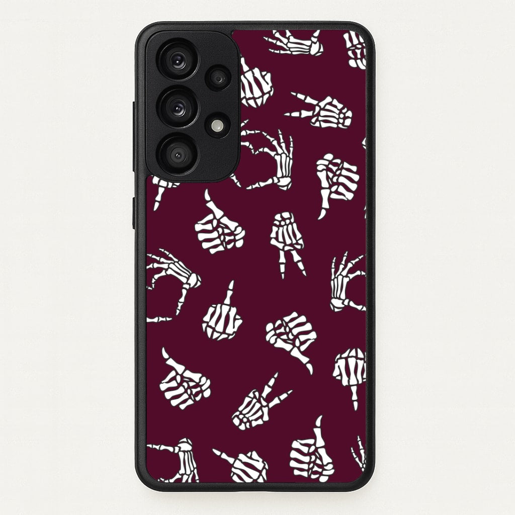 Skeleton Hands Pattern Galaxy A33 Case