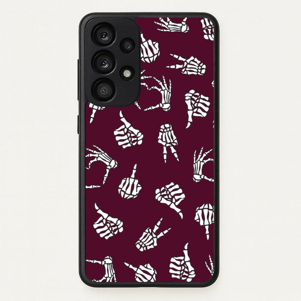 Skeleton Hands Pattern Galaxy A53 Case