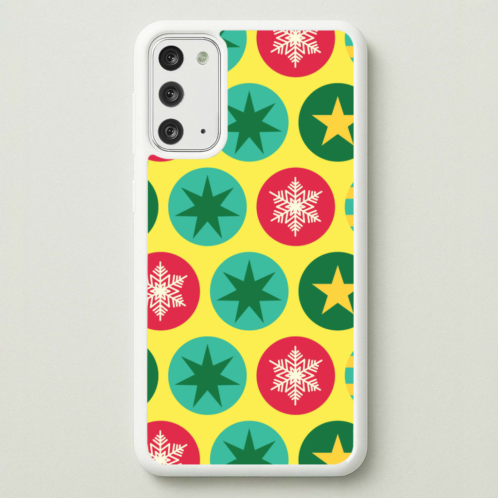 Colourful Abstract Baubles Christmas Pattern Galaxy Note 20 Case