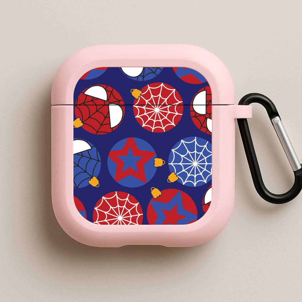 Spider Hero Baubles Pattern Pink AirPods Case
