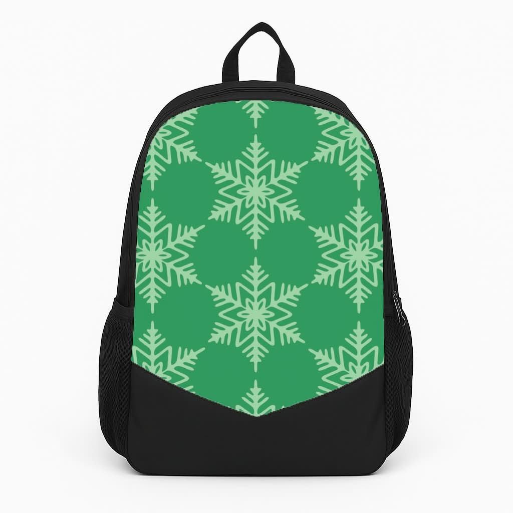 Green Giant Snowflakes Christmas Pattern Backpack