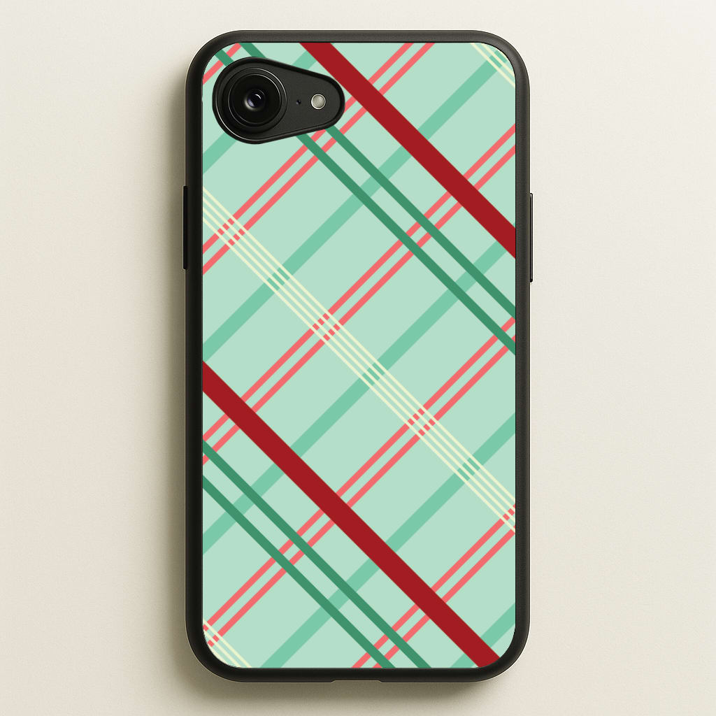 Pastel Tartan Christmas Pattern iPhone 16e Case