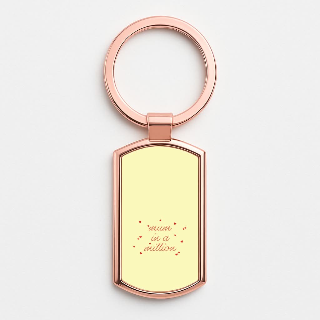Mum In A Million Rose Gold Keyring