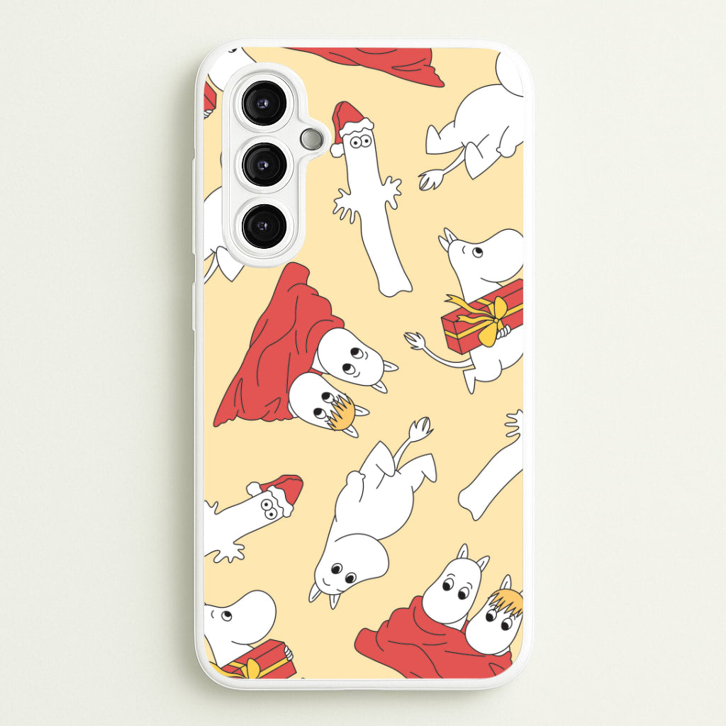 Christmas Mooms Pattern Galaxy A14 Case