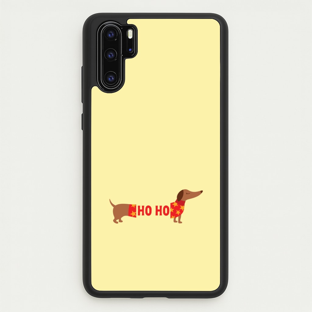Christmas Jumper Ho Ho Dachshund Huawei P30 Pro Case