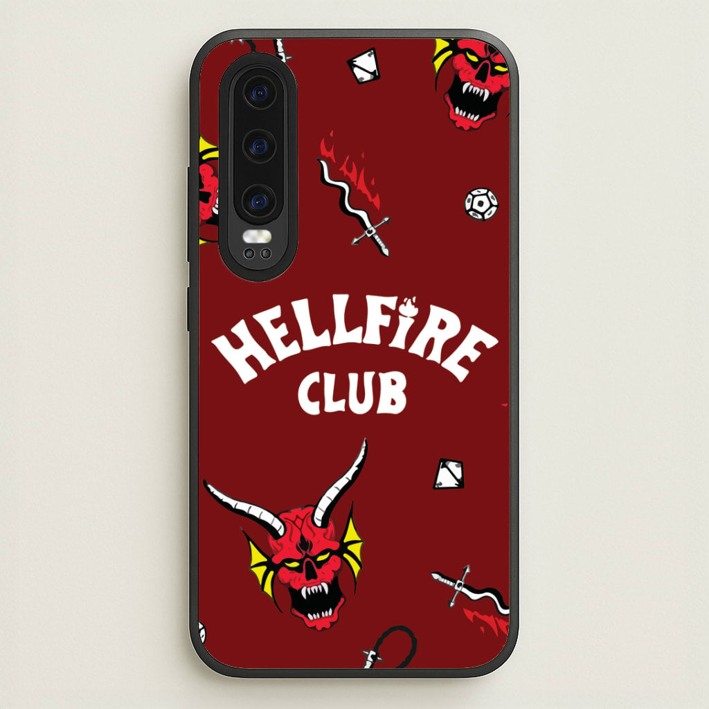 Hellfire Club Icons Collage Red Huawei P30 Case