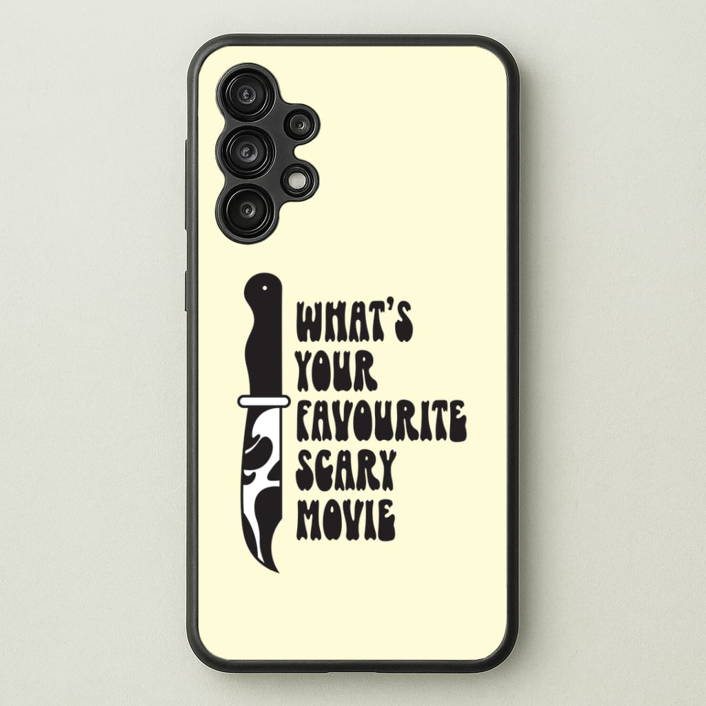 What's Your Favourite Scary Movie Trippy Galaxy A13 Case