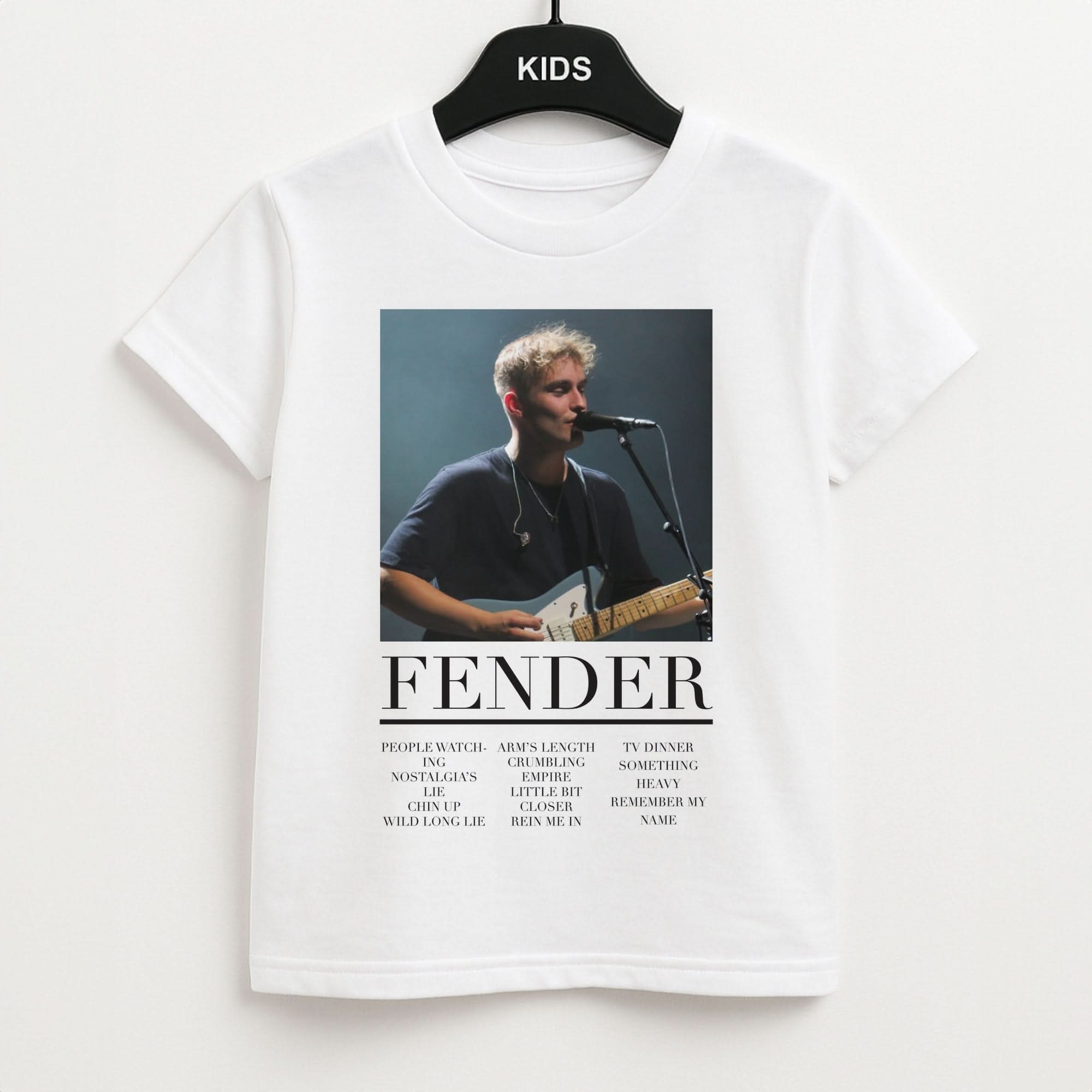 Fender Orange Song List Kids Unisex T-Shirt