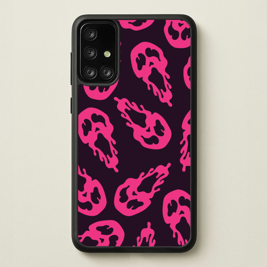 Trippy Ghost Face Pattern Galaxy A71 Case