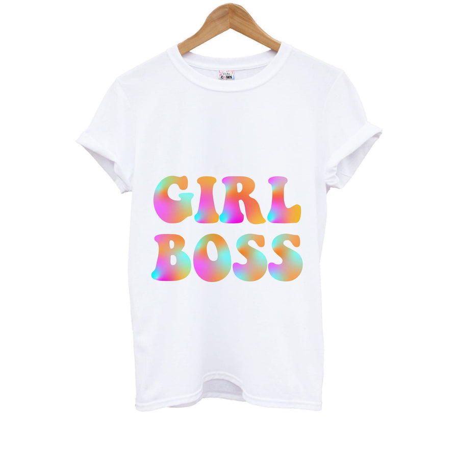Girl Boss - Aesthetic Quote Kids T-Shirt