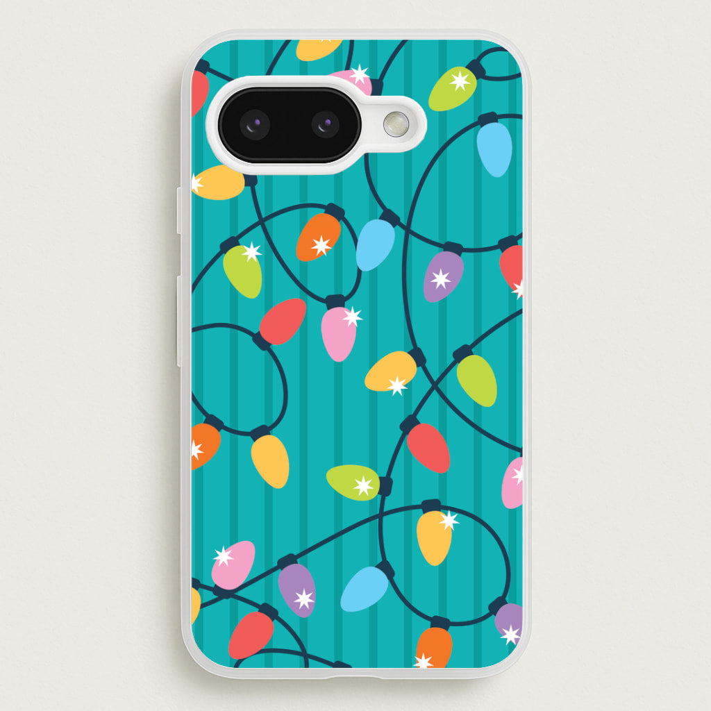 Funky Christmas Lights Pattern Google Pixel 9a Case