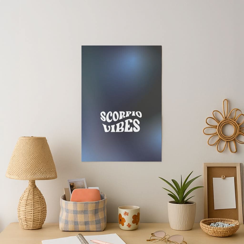 Scorpio Vibes Gradient Zodiac Art Print