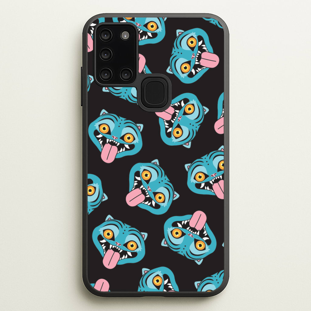 Demon Cat Pattern Galaxy A21s Case