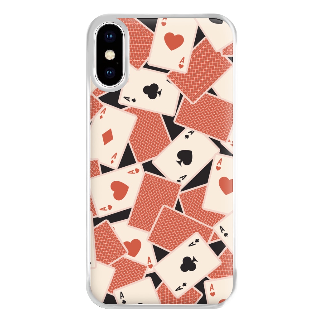 Playing Cards Collage Pattern iPhone XS Max Case