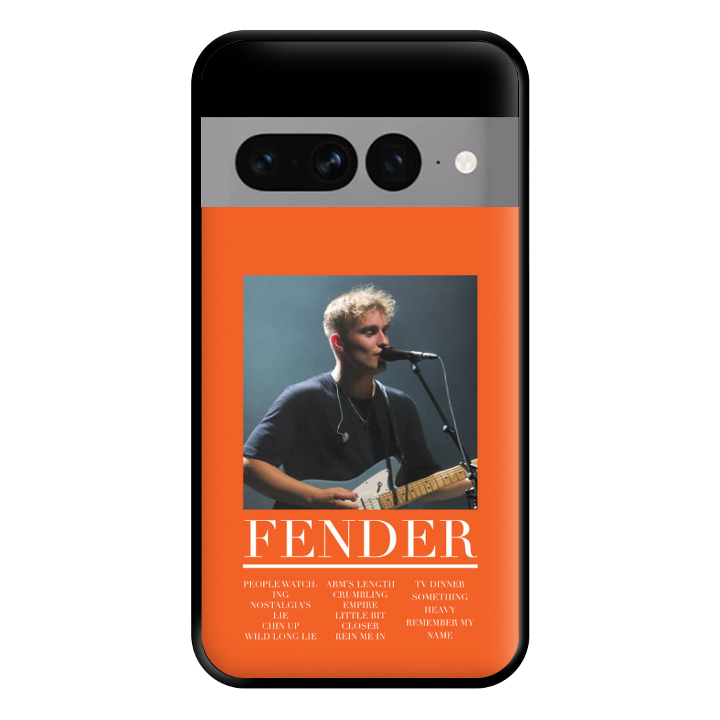 Fender Orange Song List Google Pixel 7 Pro Case