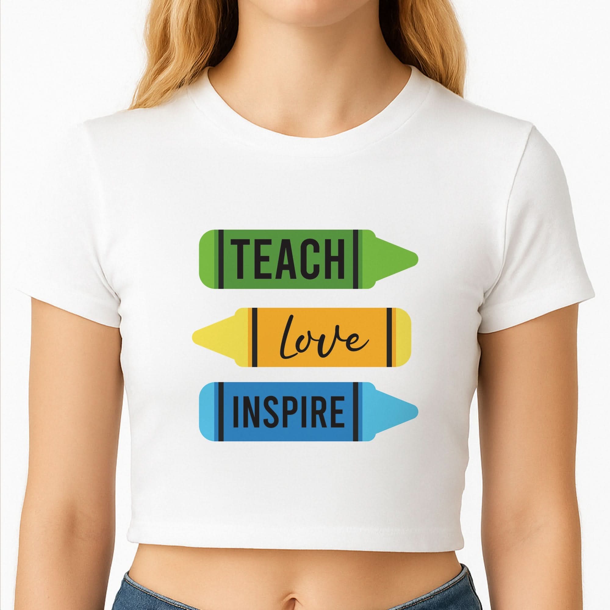 Teach, Love, Inspire Crop Top