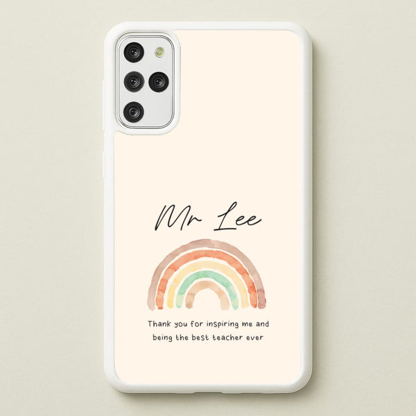 Biege Personalised Teacher Rainbow Galaxy S20 Plus Case