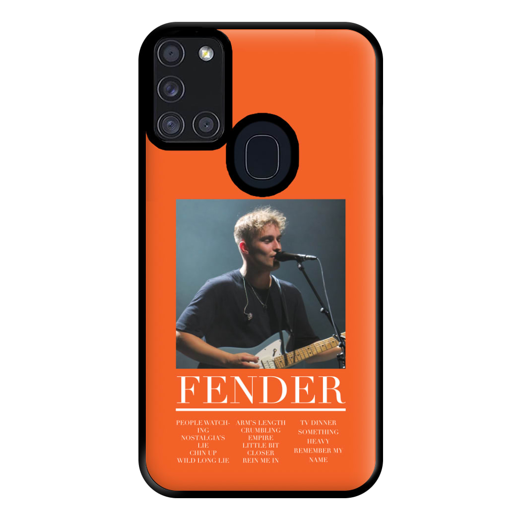 Fender Orange Song List Galaxy A21s Case