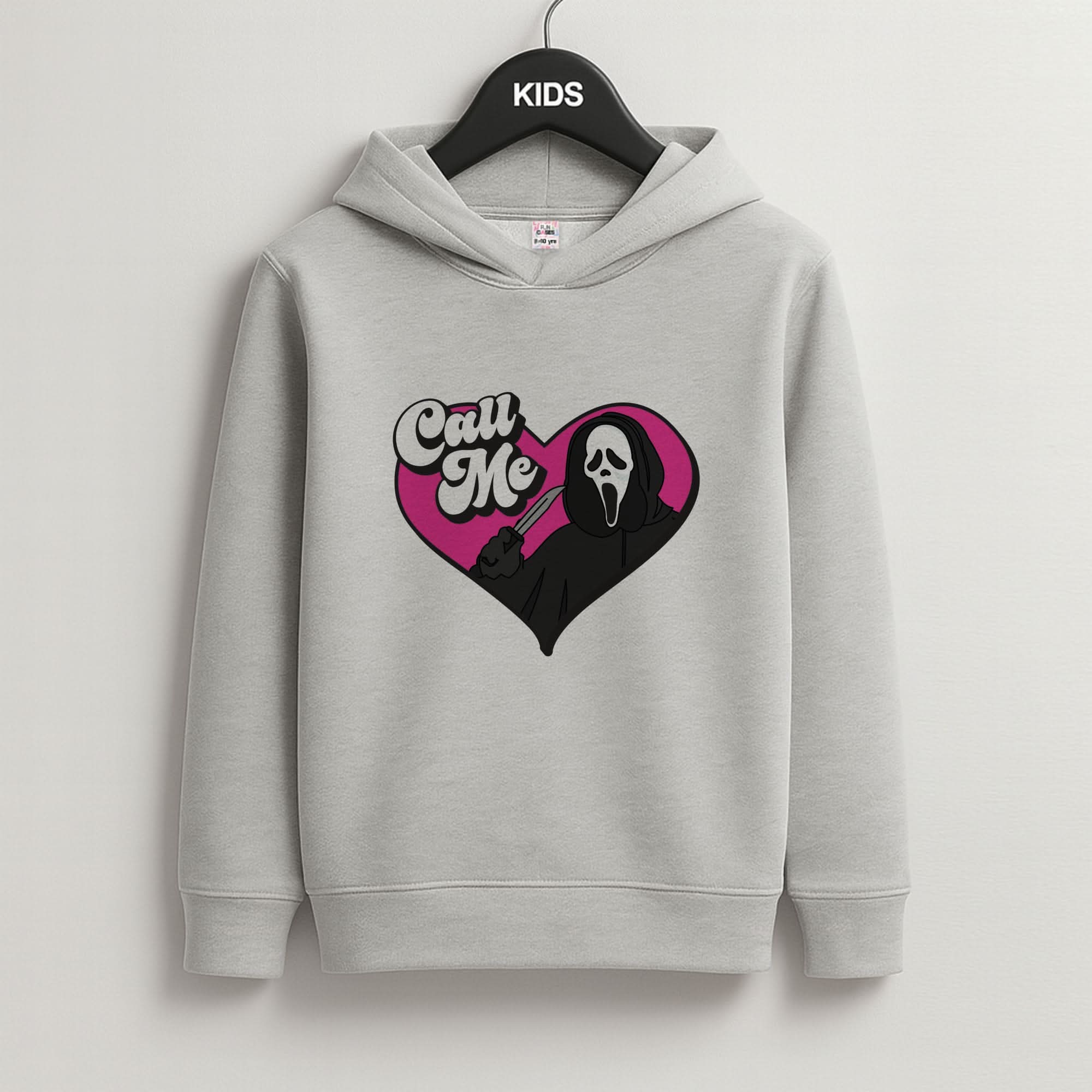 Call Me Heart Grey Kids Hoodie