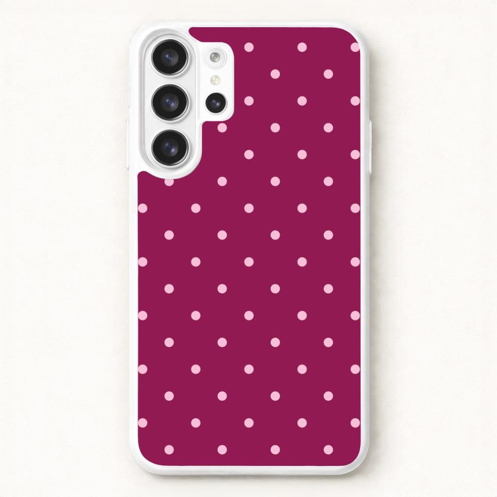 Raspberry Polka Dots Galaxy S26 Ultra Case