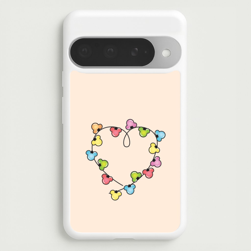 Cartoon Mouse Christmas Fairylights Heart Google Pixel 10 Pro XL Case