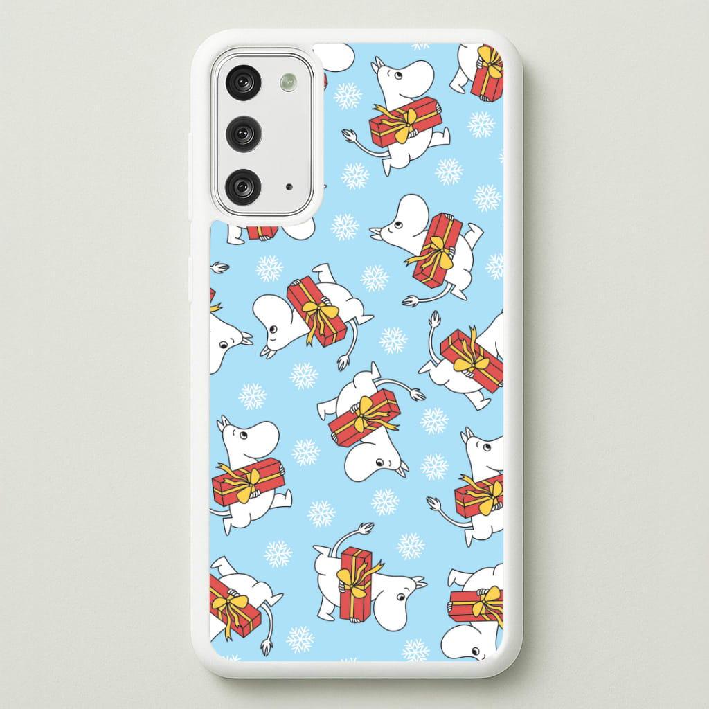 Present And Snowflakes Moom Pattern Galaxy Note 20 Case