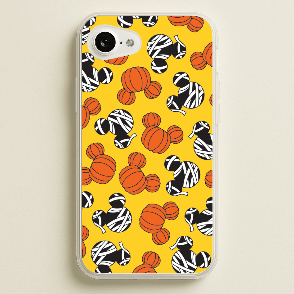 Pumpkin And Mummy Mouse Pattern iPhone 16e Case