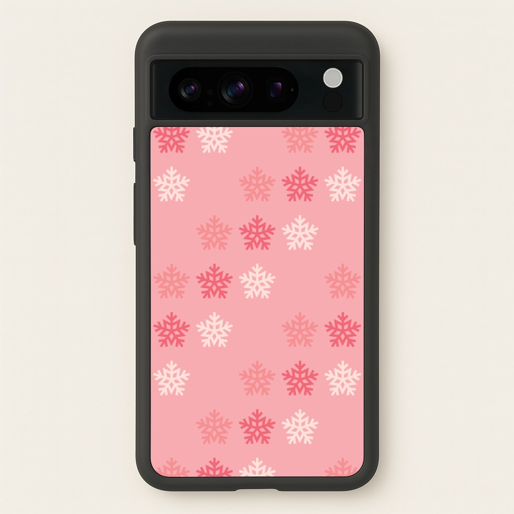 Red Slowflakes Christmas Pattern Google Pixel 8 Pro Case