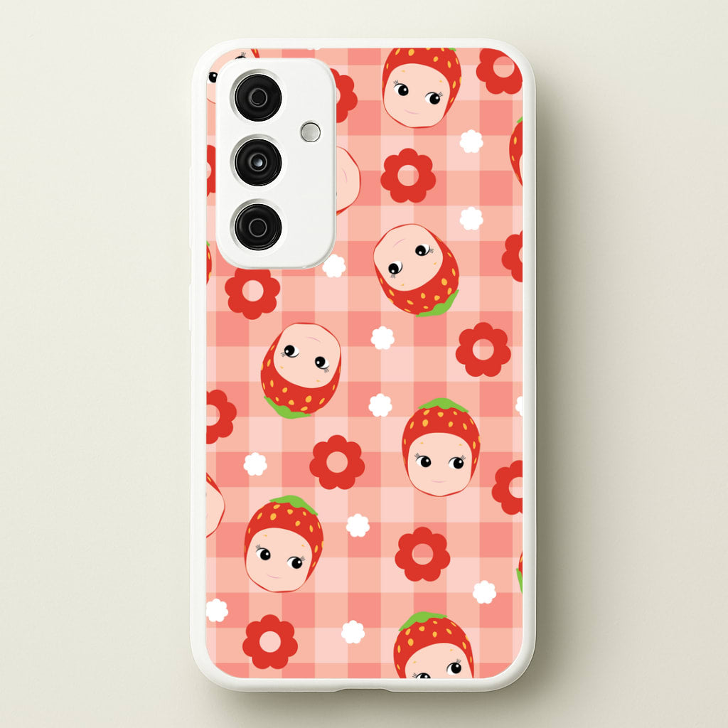 Strawberry Angel Pattern Galaxy A55 Case