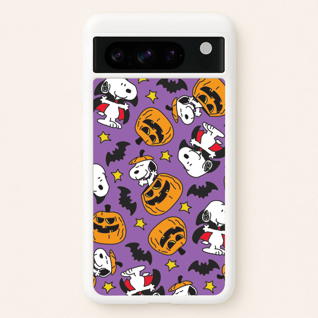 Cartoon Beagle Halloween Pattern Google Pixel 8 Pro Case