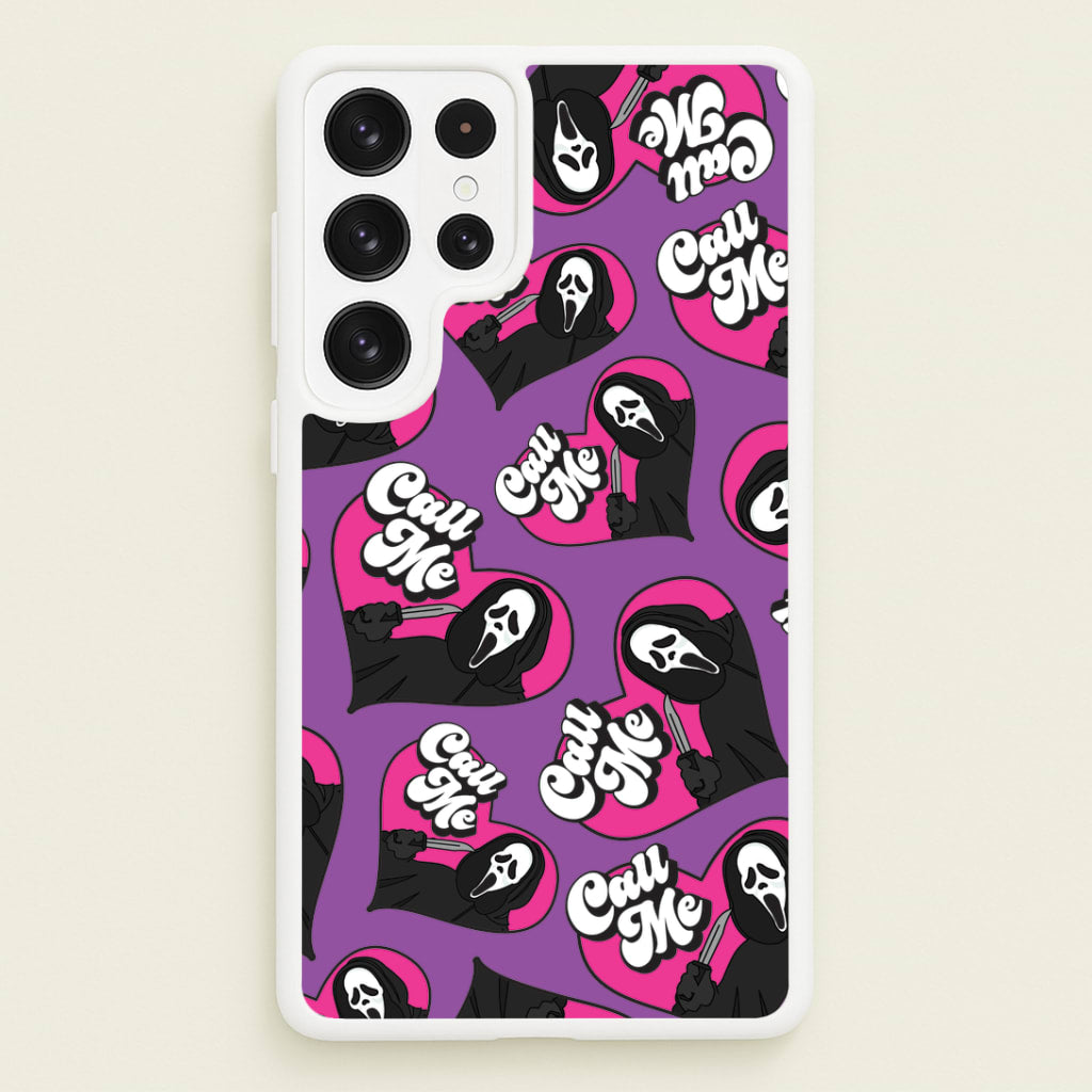 Call Me Heart Pattern Galaxy S22 Ultra Case