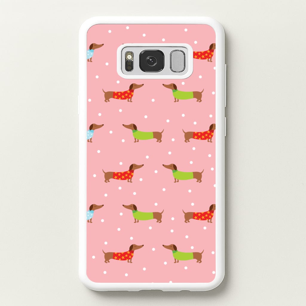 Christmas Jumpers Dachshund Pattern Galaxy S8 Plus Case