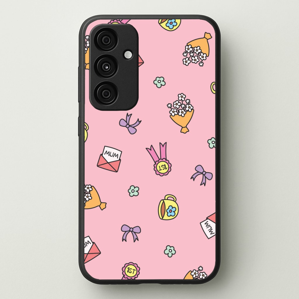 Mum Doodles Pattern Galaxy A55 Case