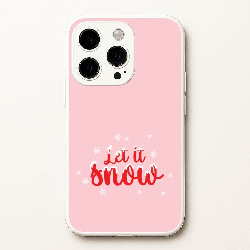 Let It Snow Snowflakes iPhone 14 Pro Case