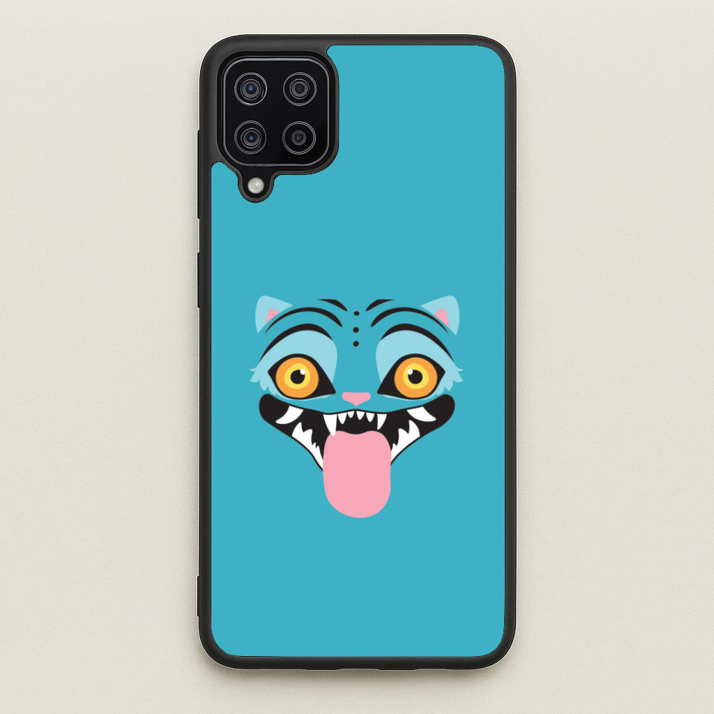 Demon Cat Face Galaxy A12 Case