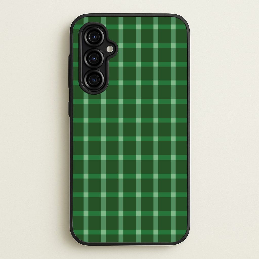 Dark Green Tartan Christmas Pattern Galaxy A54 Case