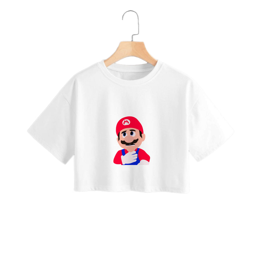 Worried Mario - The Super Mario Bros Crop Top