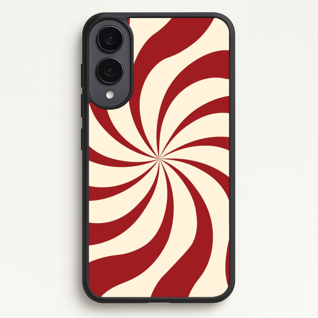 Peppermint Swirl Pattern Galaxy S25 Edge Case