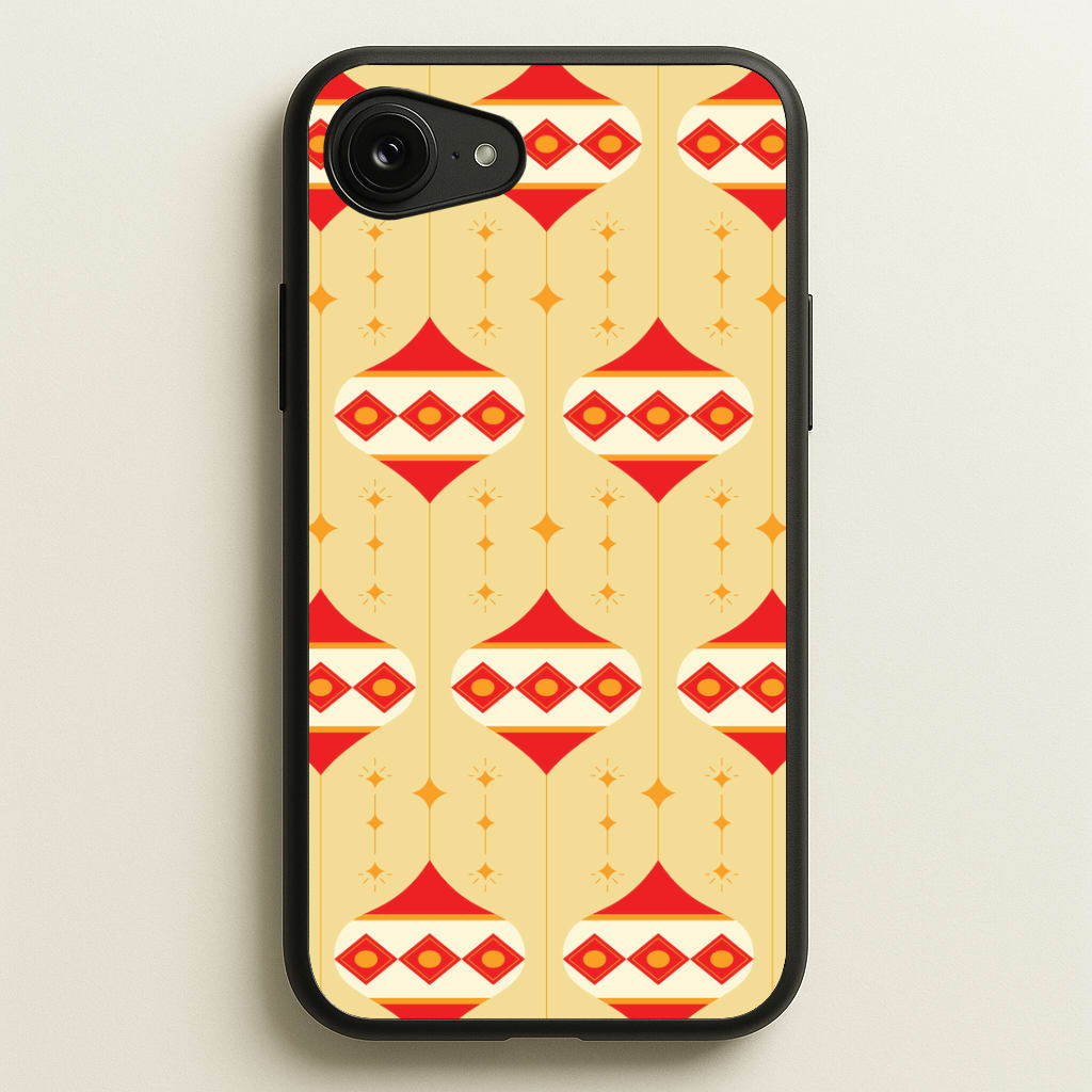Abstract Christmas Baubles Pattern iPhone 16e Case