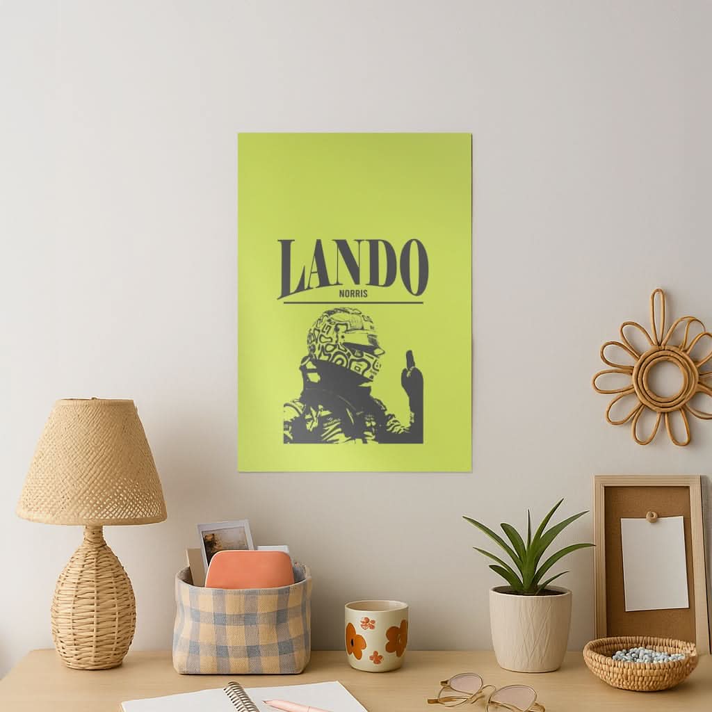 Lando Black And Green Art Print